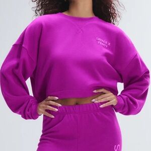 Savage X Fenty Purple Logo Crewneck Sweatshirt Size L